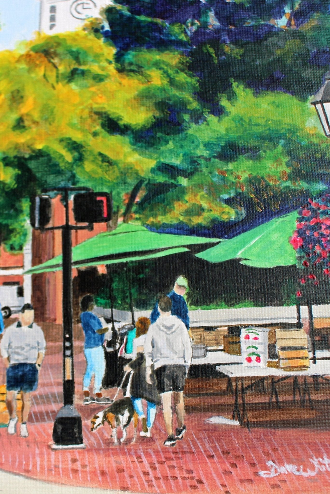 Alexandria Virginia Farmers Market Painting Art Print - New Life Calligraphy