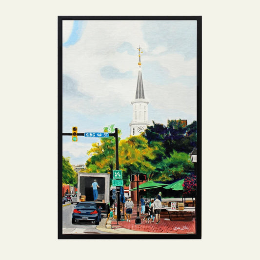 Alexandria Virginia Farmers Market Painting Art Print - New Life Calligraphy