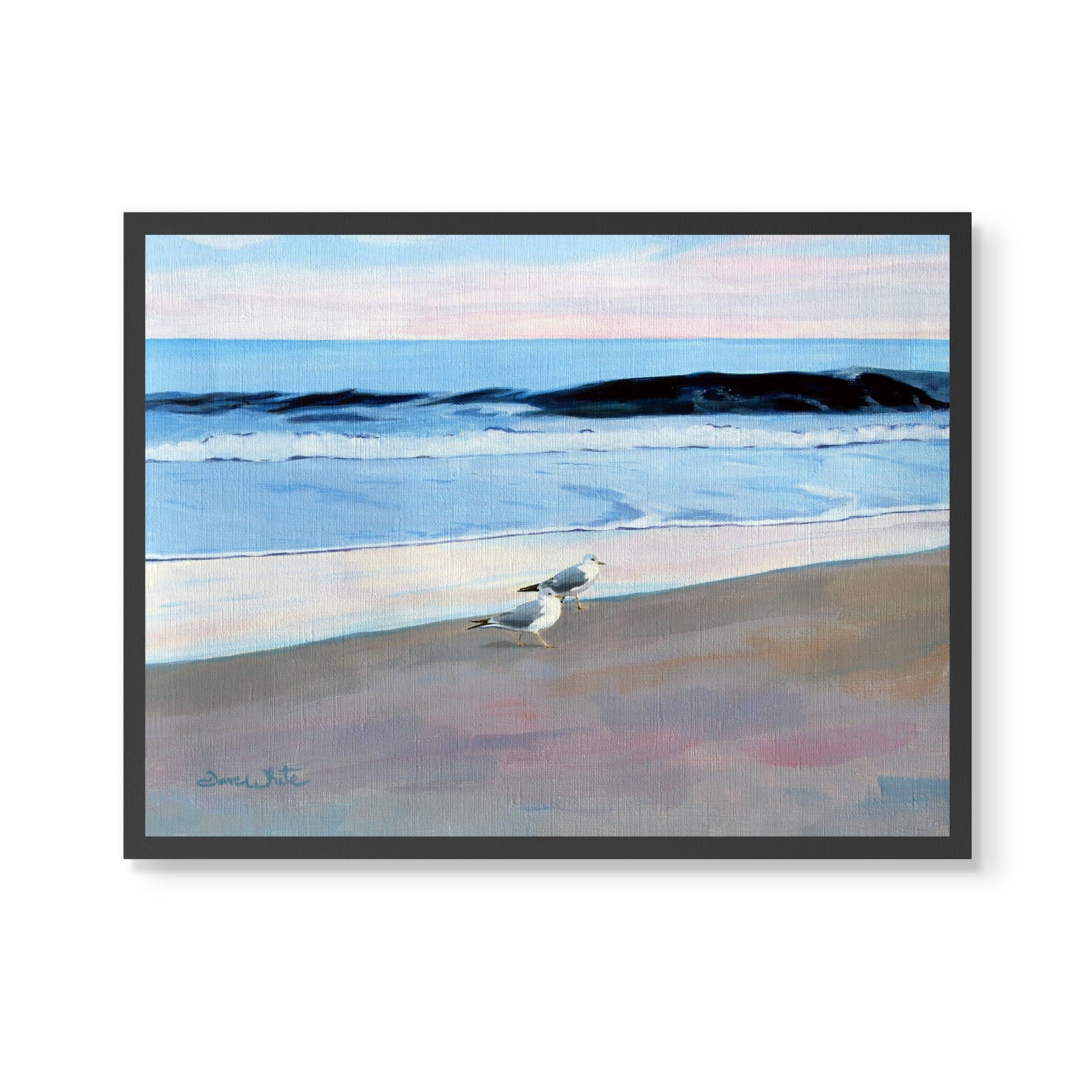 Bethany Beach Delaware Wall Art of Seascape Painting 12x16 - New Life Calligraphy