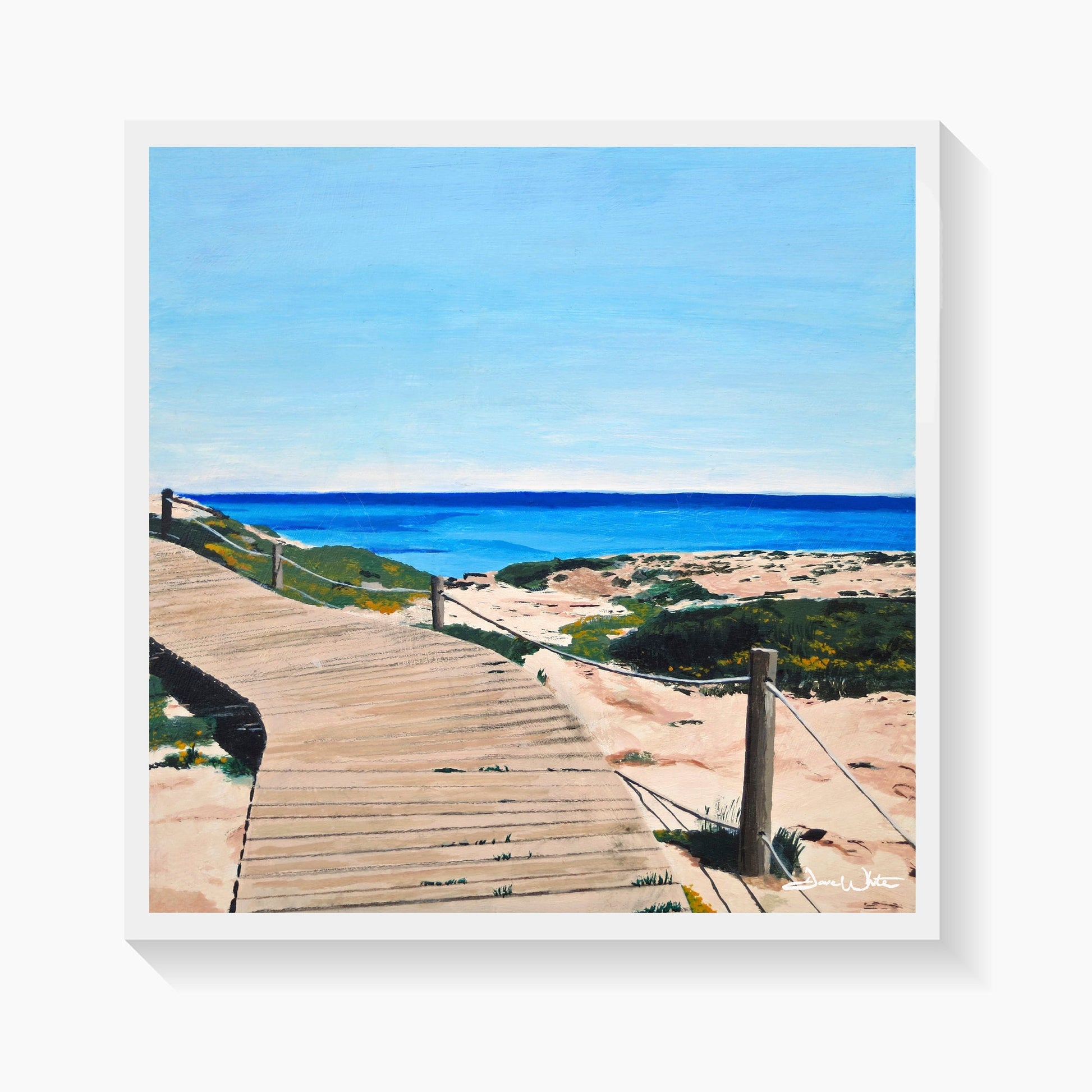 Formentera Spain Seascape Painting Art Print - Dave White Artist