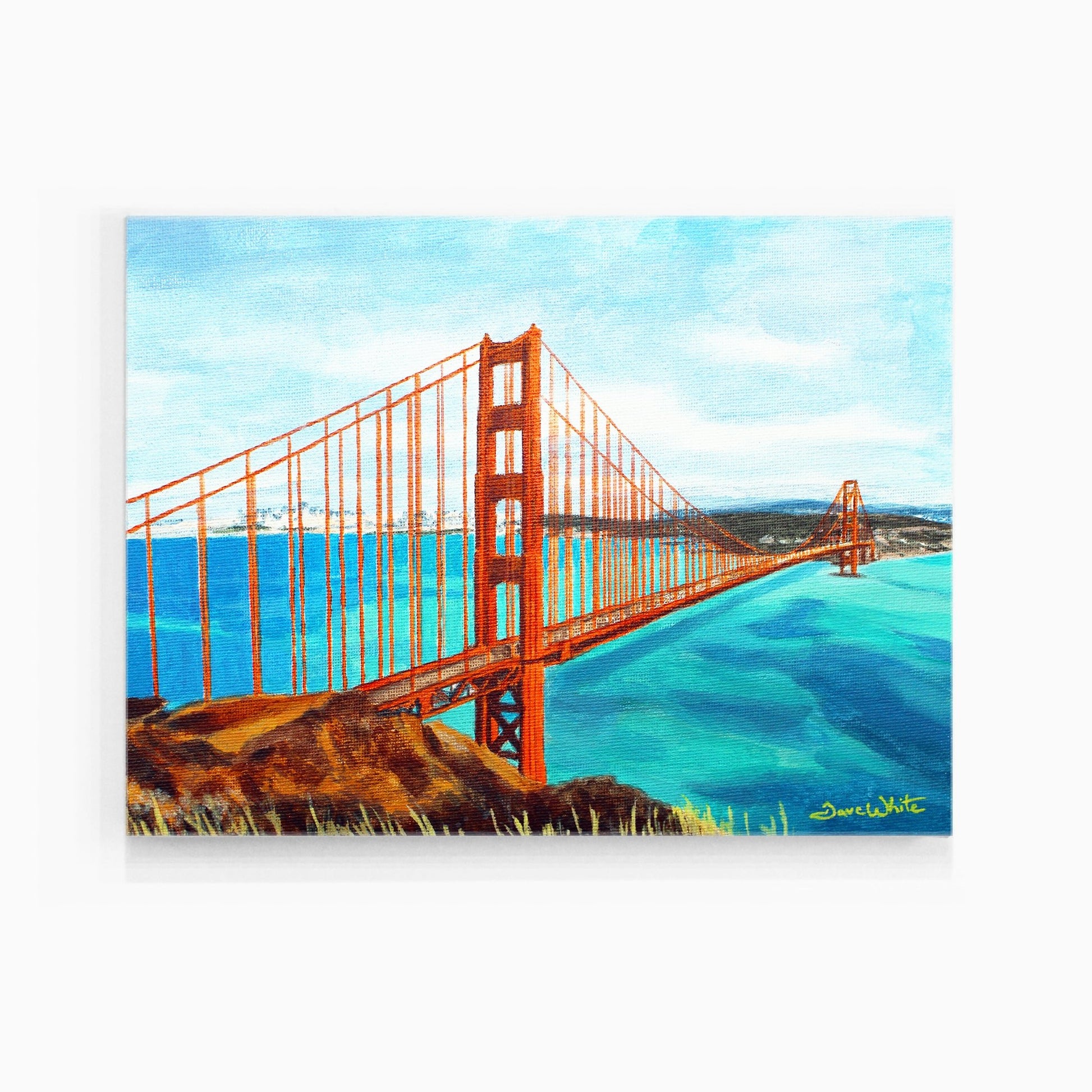 Golden Gate Bridge Painting Art Print - Dave White Artist