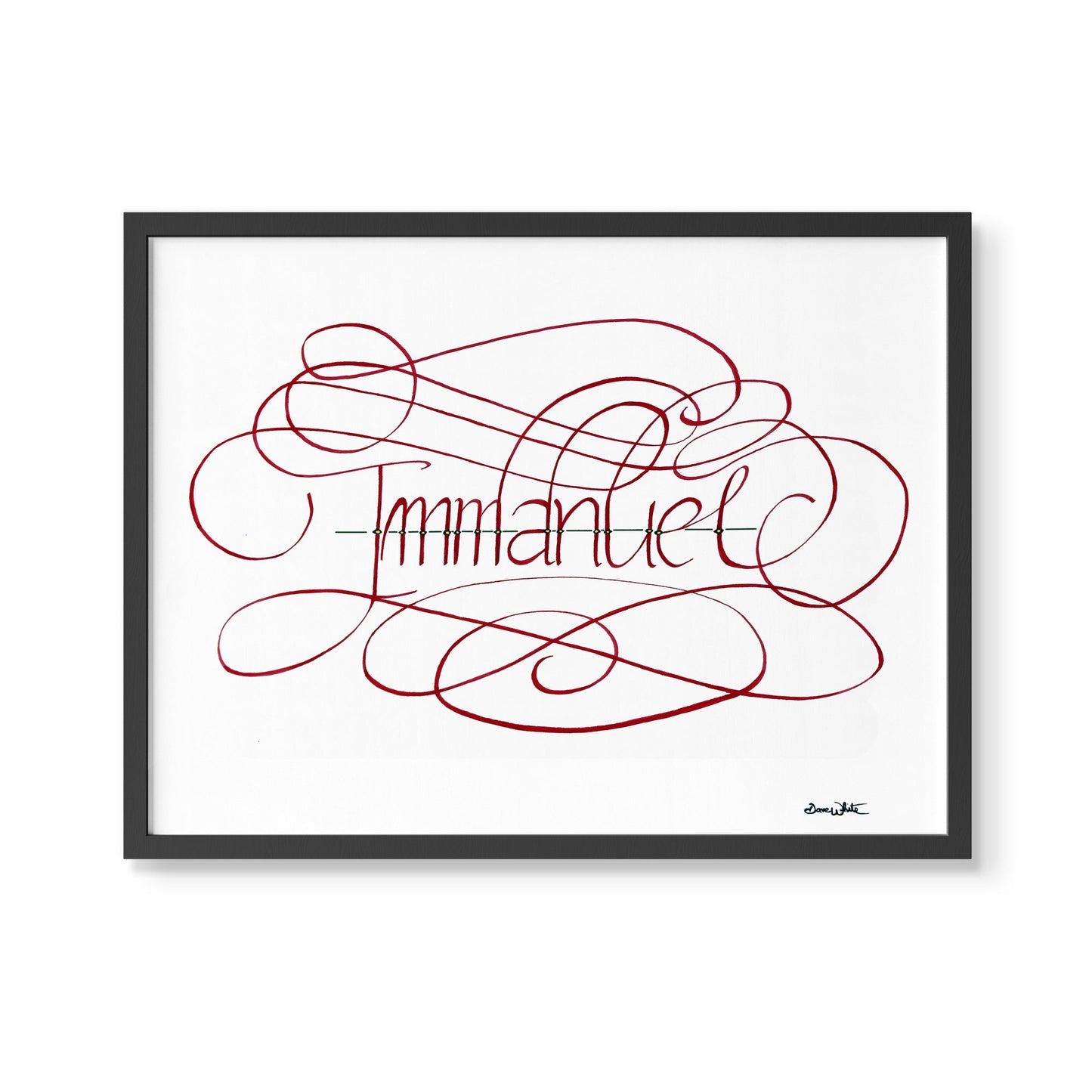 Immanuel Calligraphy Art Print - New Life Calligraphy