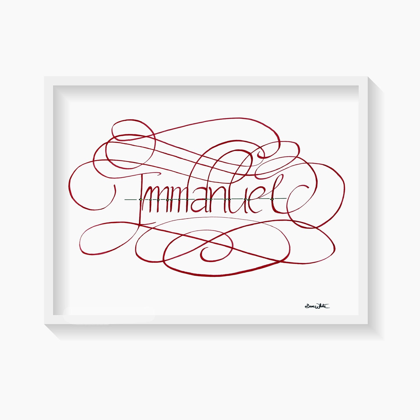 Immanuel Calligraphy Art Print - New Life Calligraphy