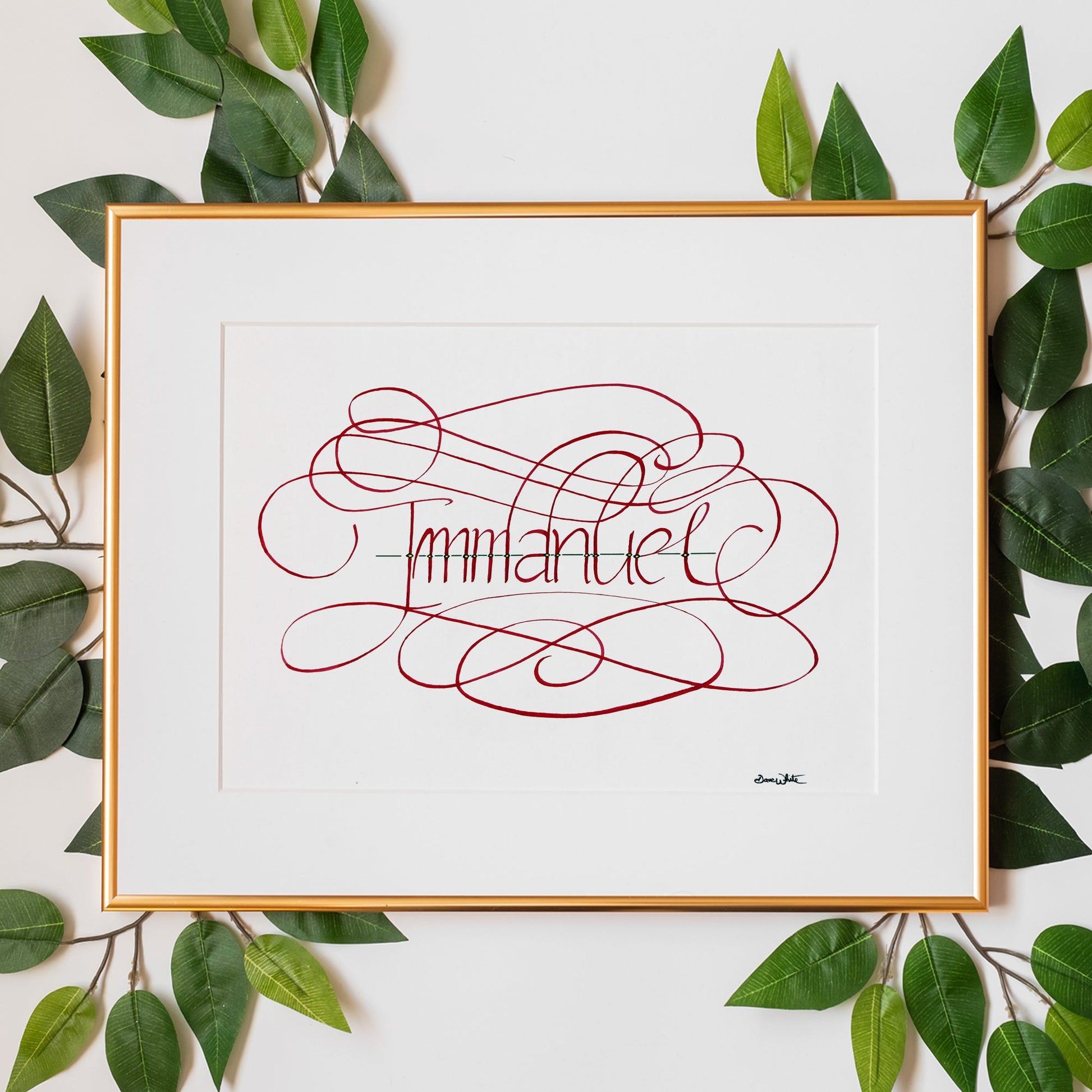 Immanuel Calligraphy Art Print - New Life Calligraphy