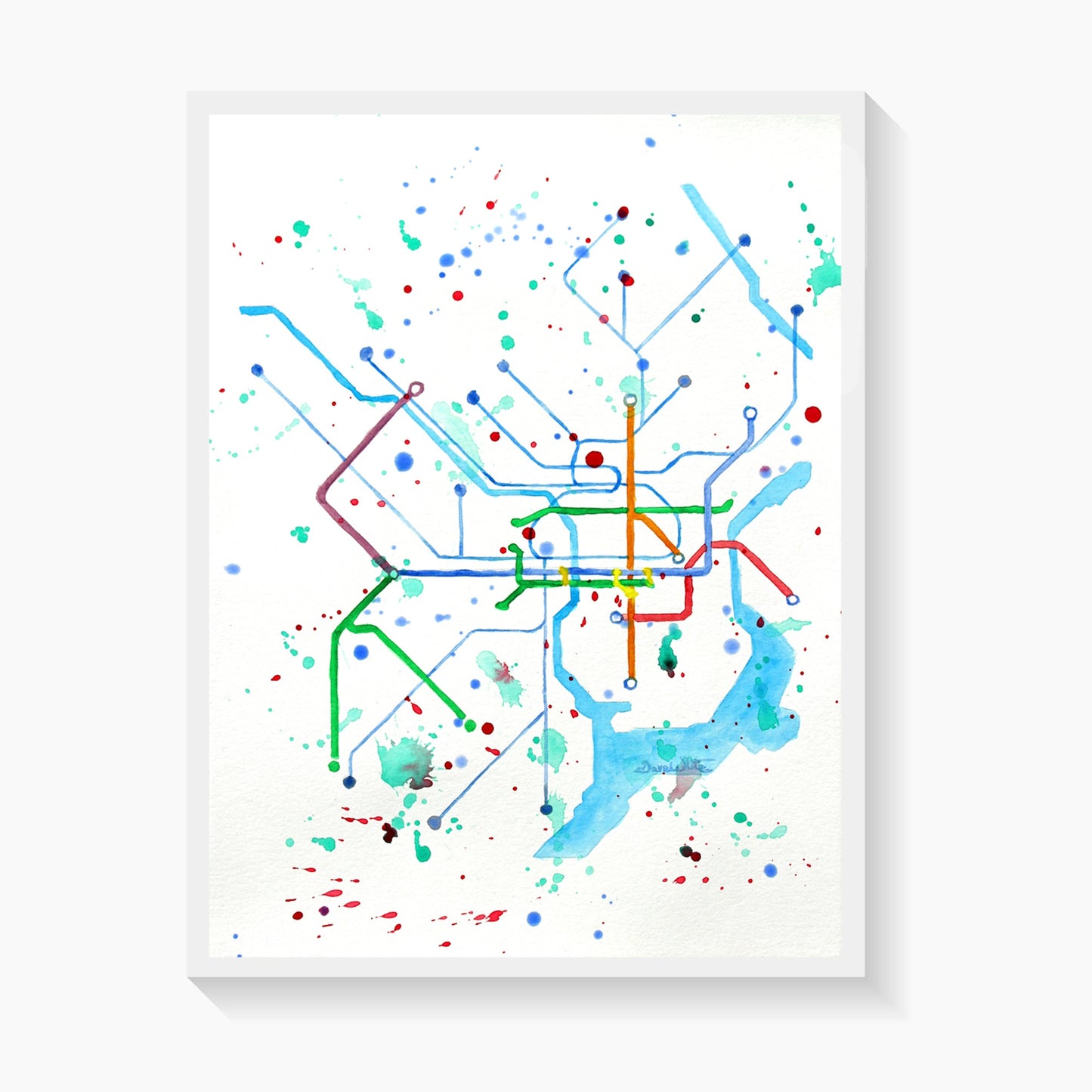 Philadelphia SEPTA Map Art Print - Dave White Artist