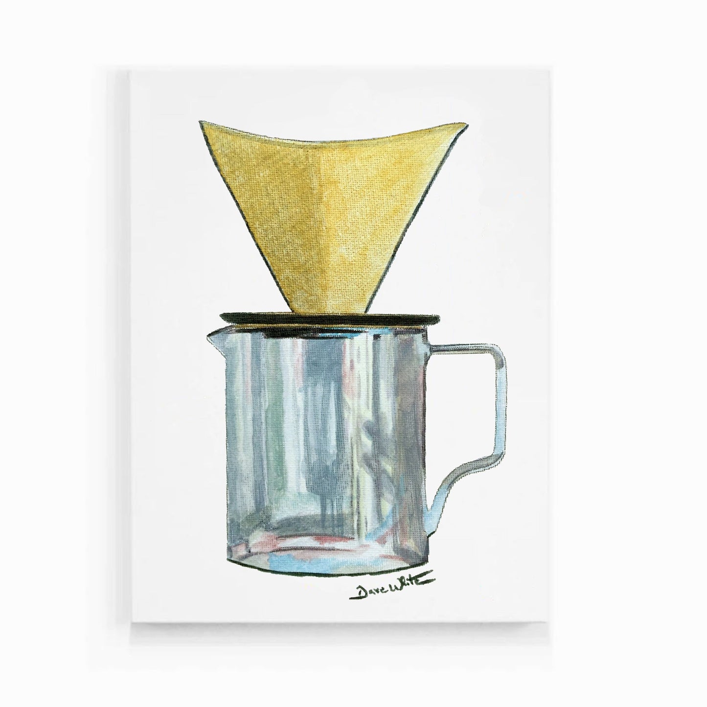 Pour Over Coffee Painting Art Print - Dave White Artist